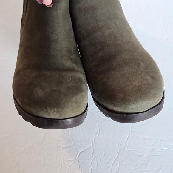 Vionic Wilma Olive Nubuck Ankle Boots Waterproof Women's Size 6 Fall Winter - Picture 3 of 12